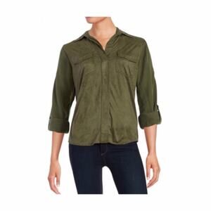Sam Edelman Mixed Media Button Down‎ Top Size XS